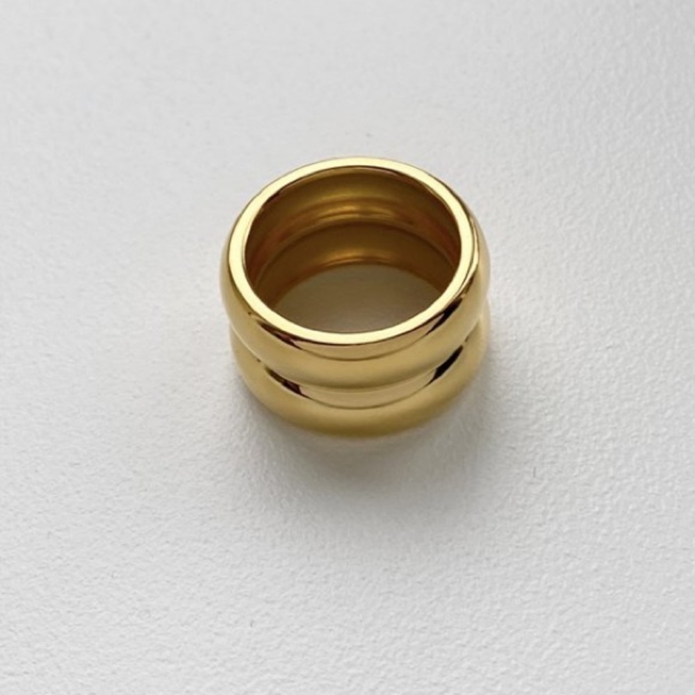 Wide ring Layered ring texture ring - Picture 4 of 6